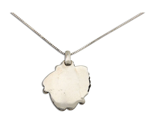 Navajo Necklace 925 Silver Natural Turquoise Native Artist C.80's