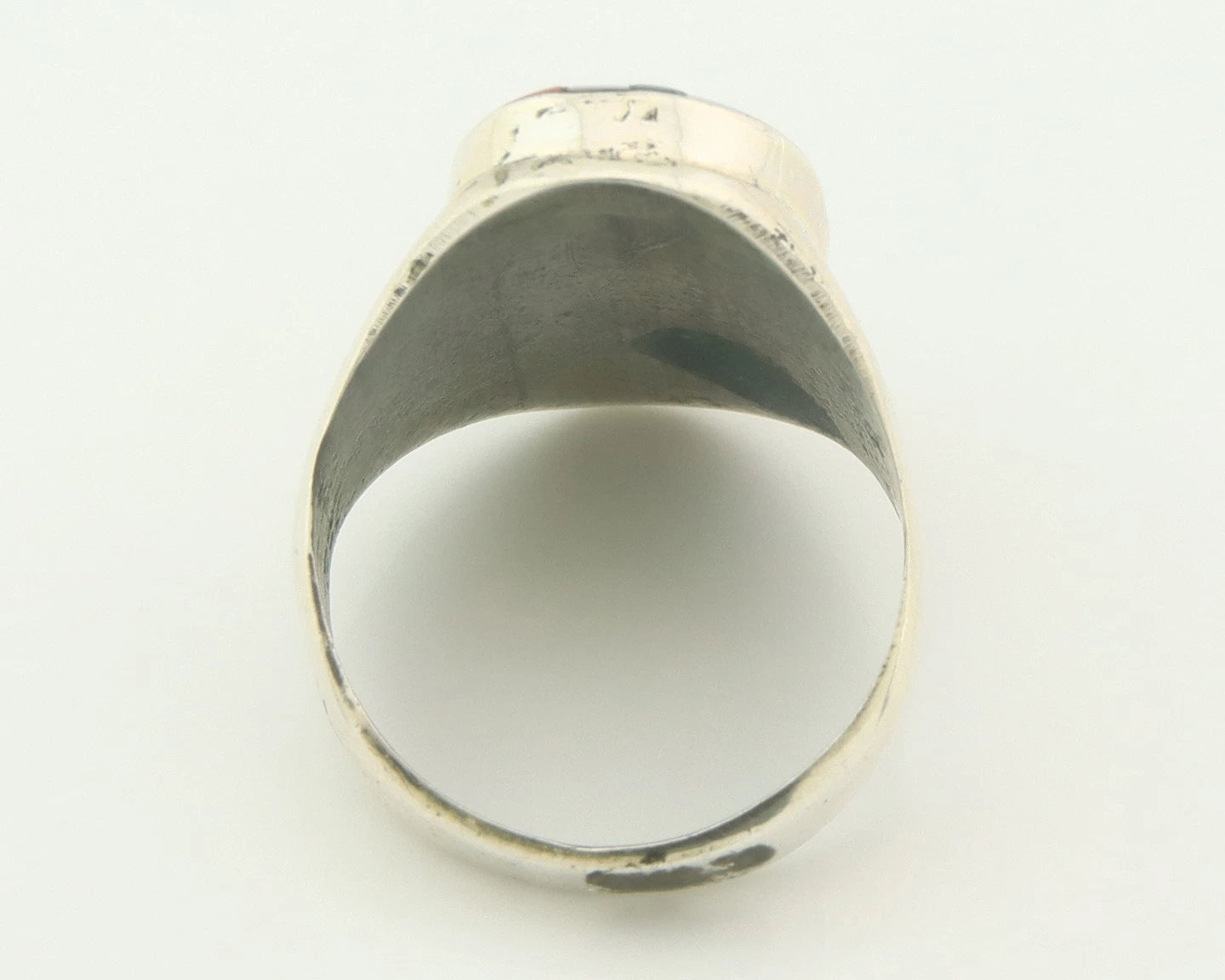 Men Navajo Ring Sterling Silver Natural Turquoise Size 10.5