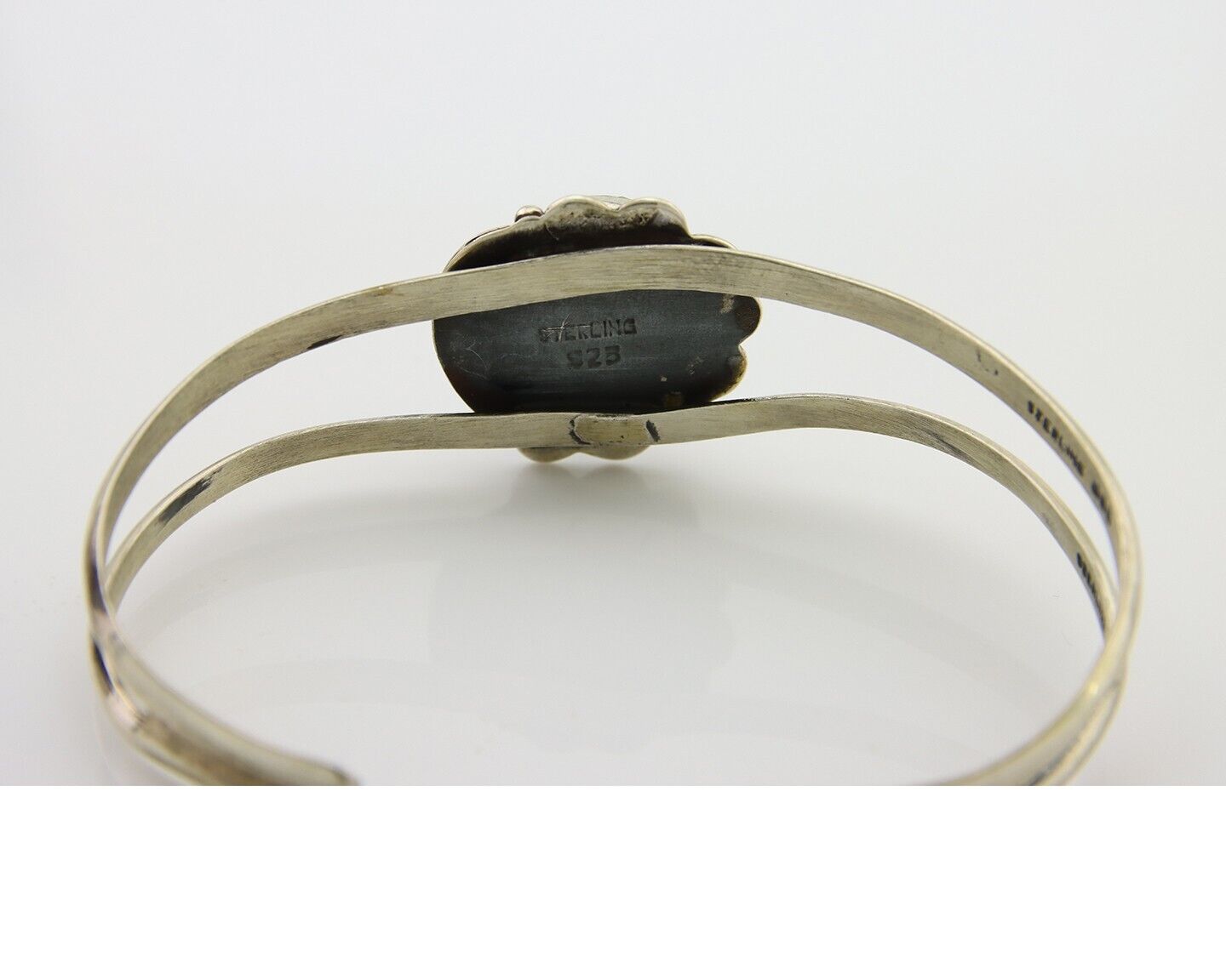 Navajo Cuff Bracelet 925 Silver Turquoise Cuff Native American Artist C.80's