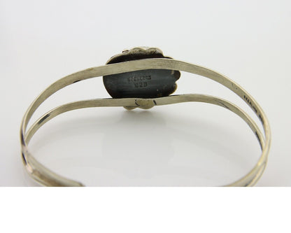 Navajo Cuff Bracelet 925 Silver Turquoise Cuff Native American Artist C.80's