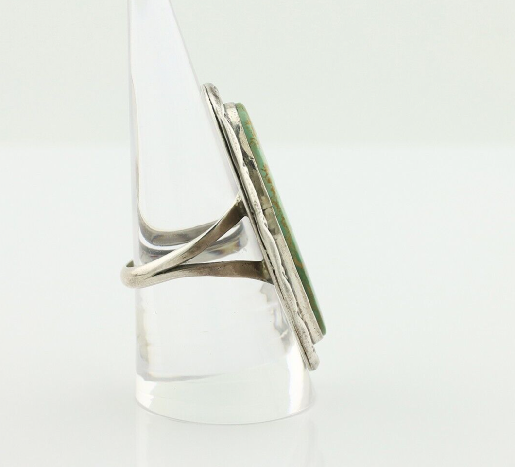 Navajo Ring 925 Silver Manassas Turquoise Tobe Turpen Native Artist C.80's