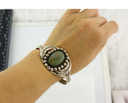 Vintage Navajo Bracelet 925 Silver Turquoise Traditional Handmade Authentic