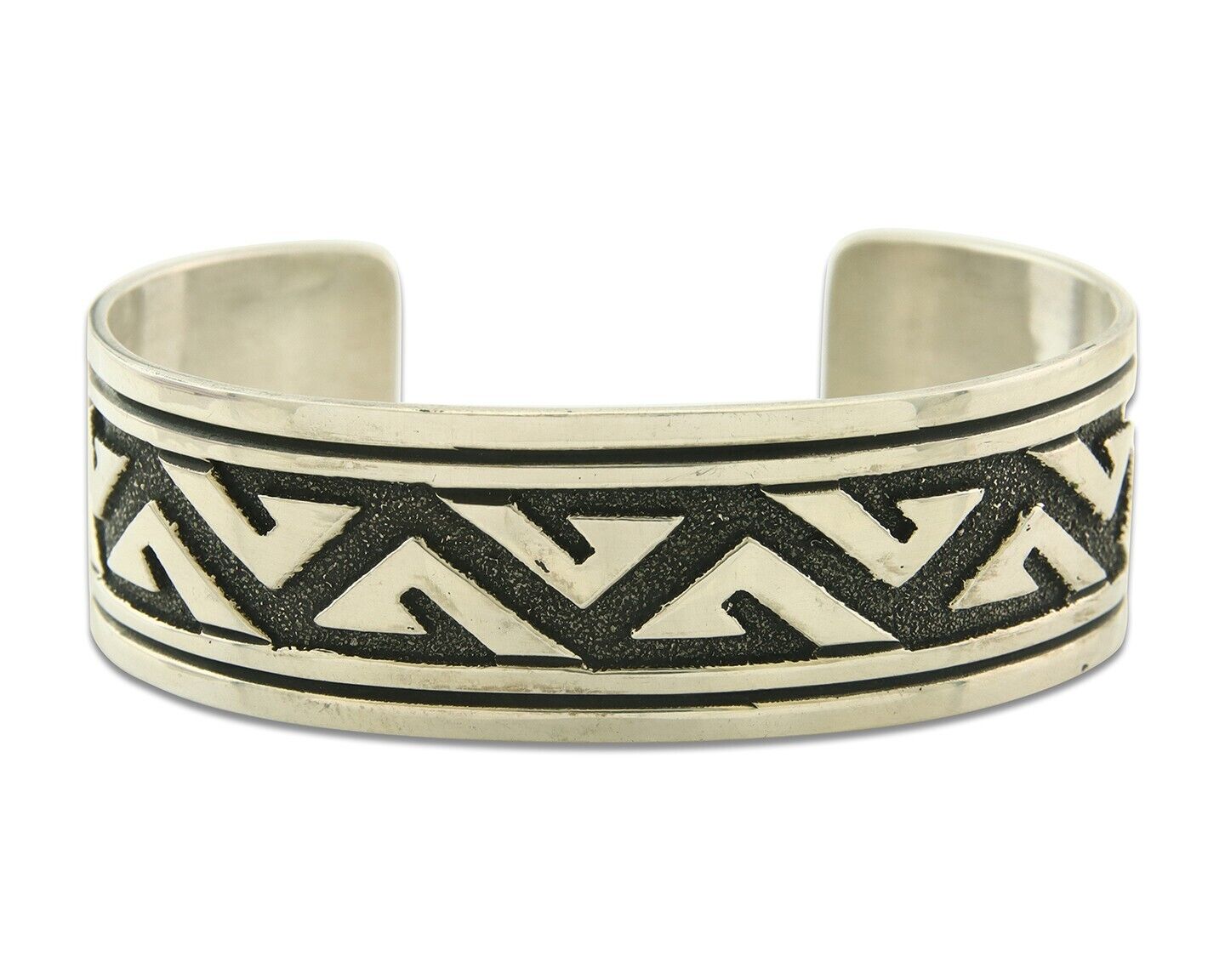 Navajo Bracelet 925 Silver Artist Signed Thomas Singer Cuff C.80's