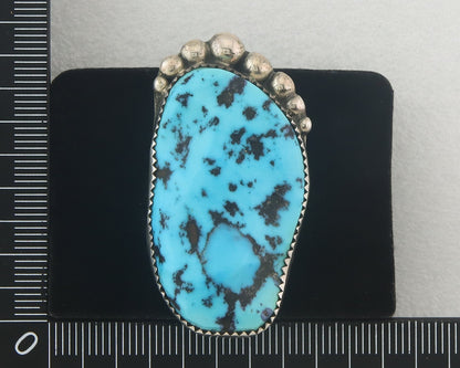 Vintage Navajo Ring 925 Sterling Authentic Turquoise Signed Phil Zachary Sz 8.0