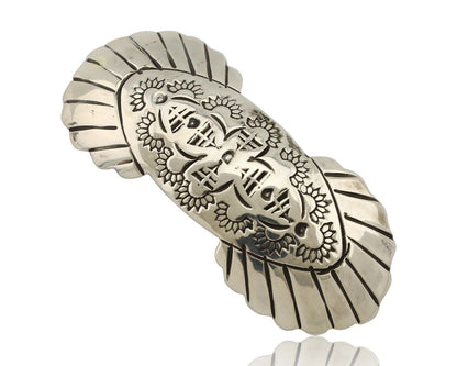 Women's Navajo Hair Clip Hand Stamped 925 Silver Native American Artist C.80's