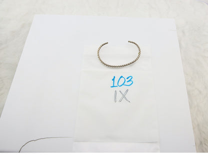 Navajo Twist Cuff Bracelet Sterling Silver Gold Authentic Vintage Native Artist