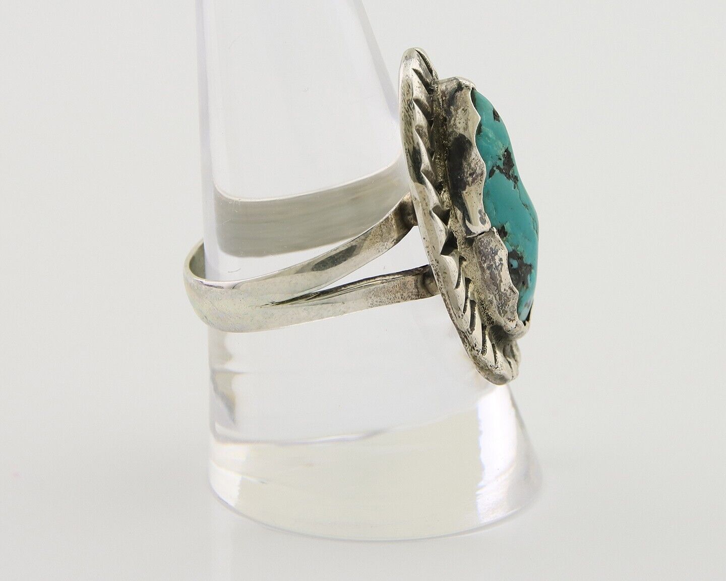 Navajo Handmade Ring 925 Silver Turquoise Native American Artist C.80's