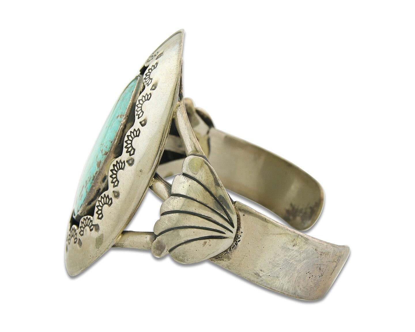 Vintage Navajo Bracelet 925 Silver Turquoise Handmade Authentic Signed M Montoya