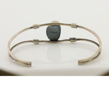 Navajo Bracelet 925 Silver Natural Blue Turquoise Native American C.80's
