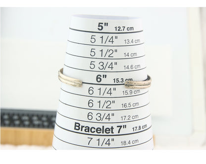 Vintage Navajo Bracelet 925 Silver Handmade Authentic Gemstone Signed SC