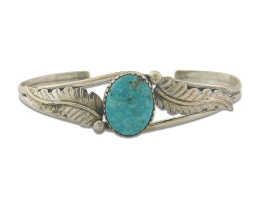 Vintage Navajo Bracelet 925 Silver Turquoise Traditional Handmade Authentic