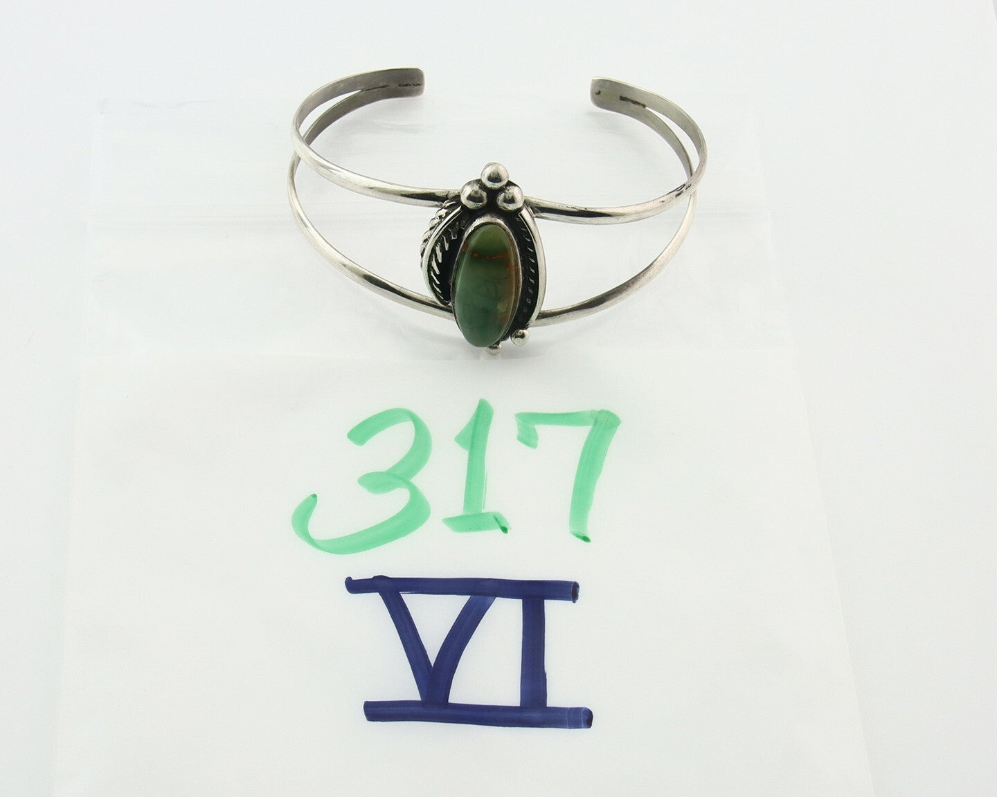 Vintage Navajo Bracelet 925 Silver Manassa Turquoise Handmade Signed Sunrise