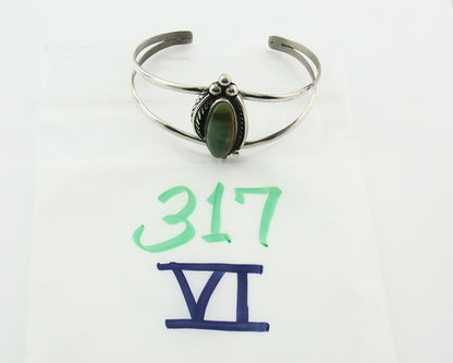 Vintage Navajo Bracelet 925 Silver Manassa Turquoise Handmade Signed Sunrise