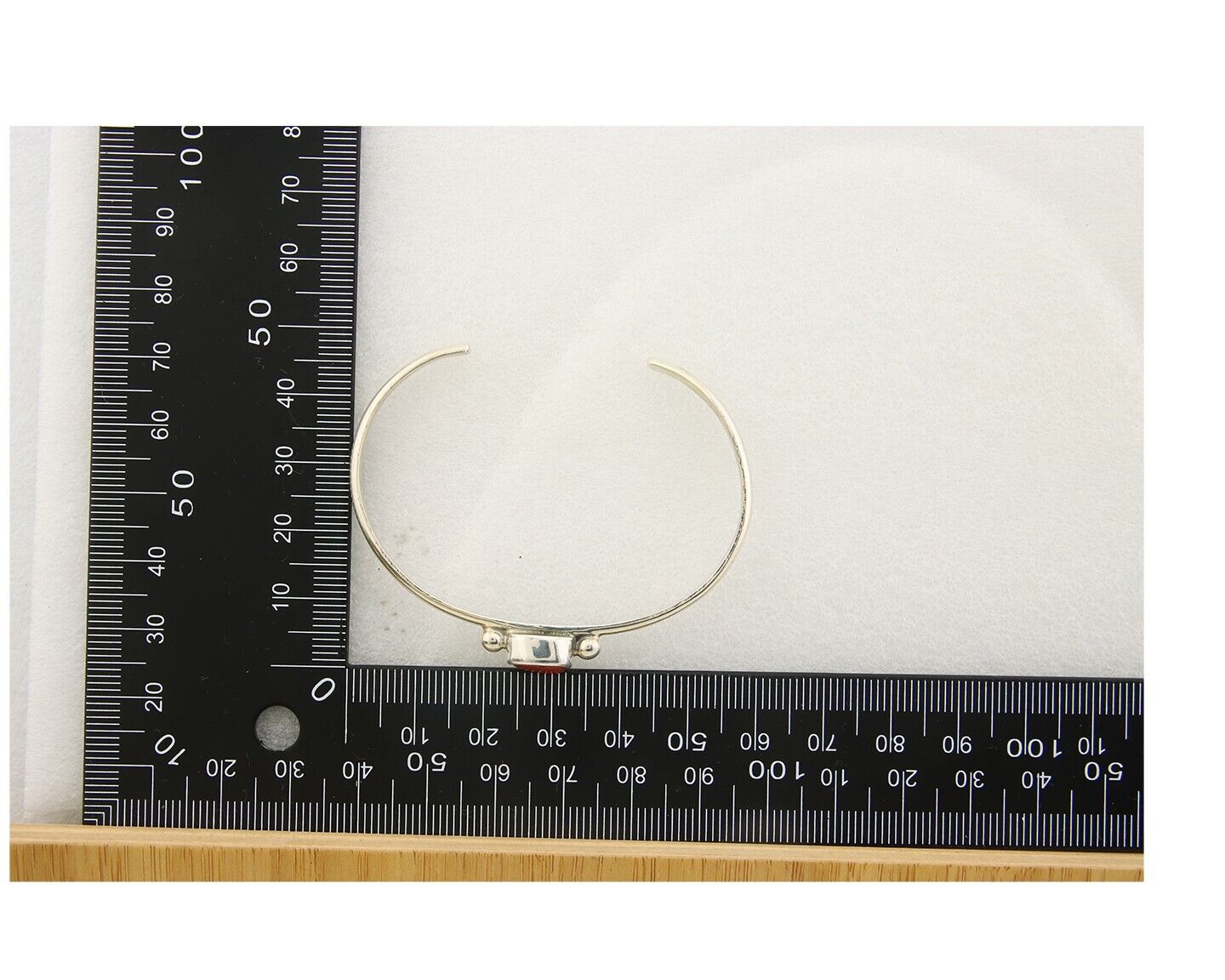 Navajo Bracelet .925 Silver Natural Red Coral Cuff Native American Artist C.80's