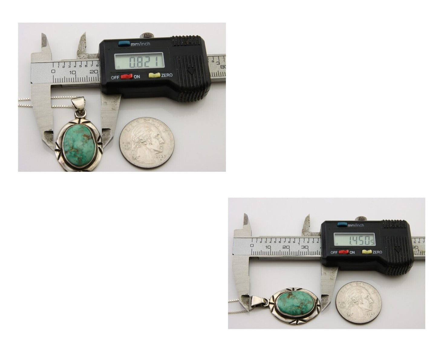 Navajo Necklace 925 Silver Natural Turquoise Artist M Montoya C.80's