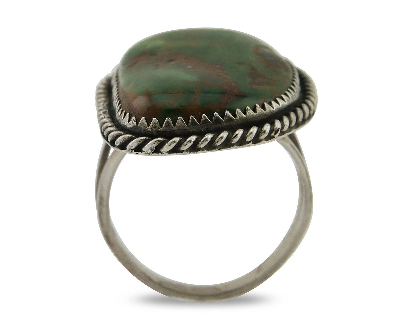 Navajo Handmade Ring 925 Silver Manassas Turquoise Native Artist C.80's