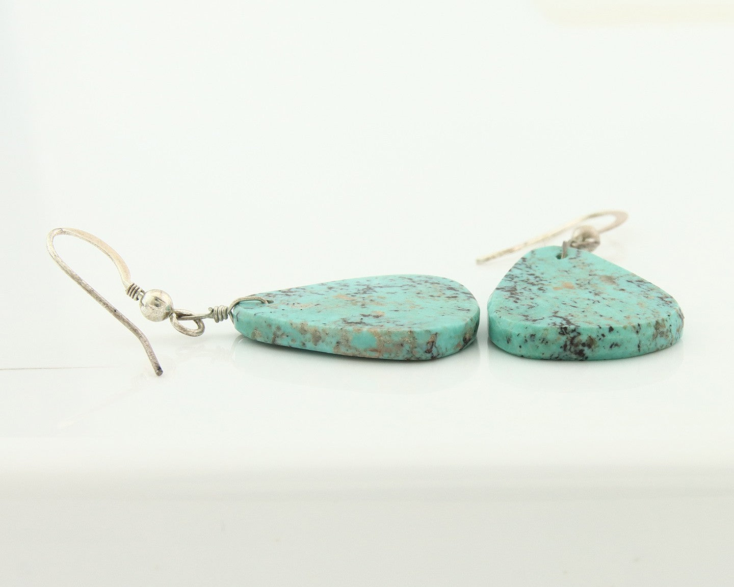Santao Domingo Earrings Sterling Silver Turquoise Dangle Vintage Authentic
