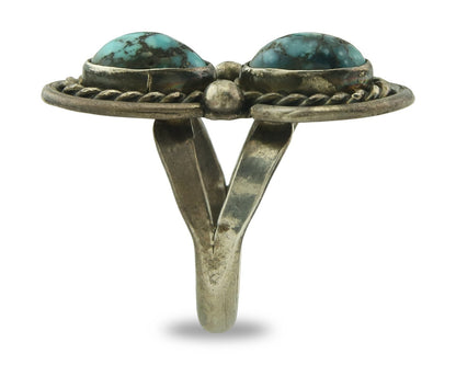 Vintage Navajo Ring 925 Sterling Silver Turquoise Handmade Size 6.5