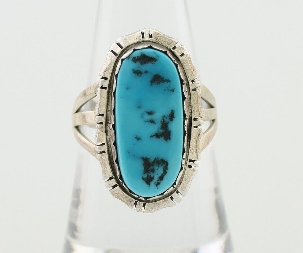 Navajo Ring 925 Silver Sleeping Beauty Turquoise Ben Boyd C.80's