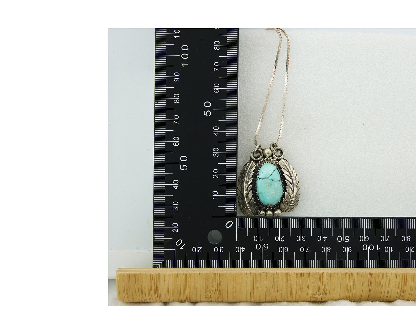 Navajo Sterling Silver Necklace Turquoise Authentic Vintage Signed
