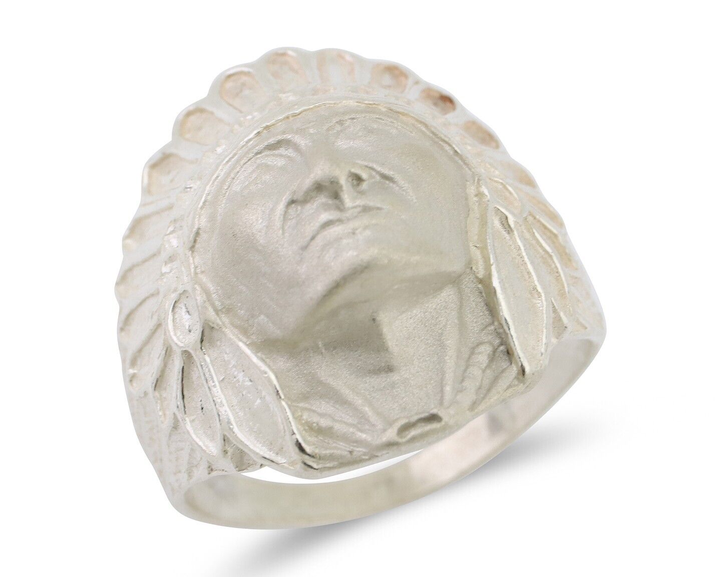 Indian Chief Ring 925 Sterling Silver SOLID CAST 925 STERLING SILVER Size 11.5