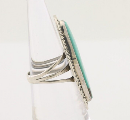 Navajo Ring 925 Silver Natural Turquoise Artist Signed William Denetdale C.80's