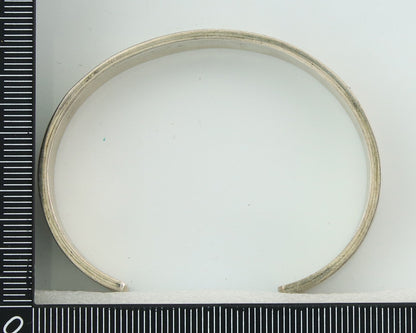 Vintage Hopi Bracelet 925 Silver Signed CUCH & Mountains Authentic Traditional