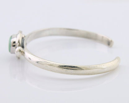 Navajo Bracelet 925 Silver Natural Turquoise Native American Artist C.80's