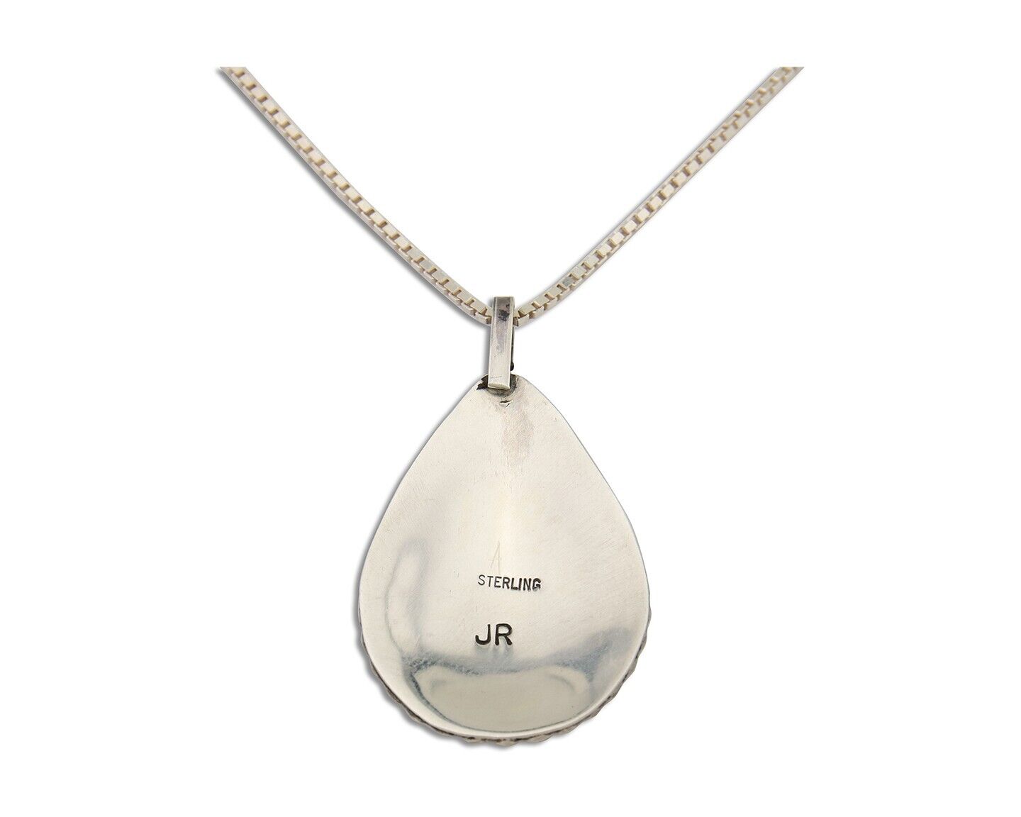 Large Navajo Necklace 925 Silver Mediterranean Coral Artist Signed JR C.80's