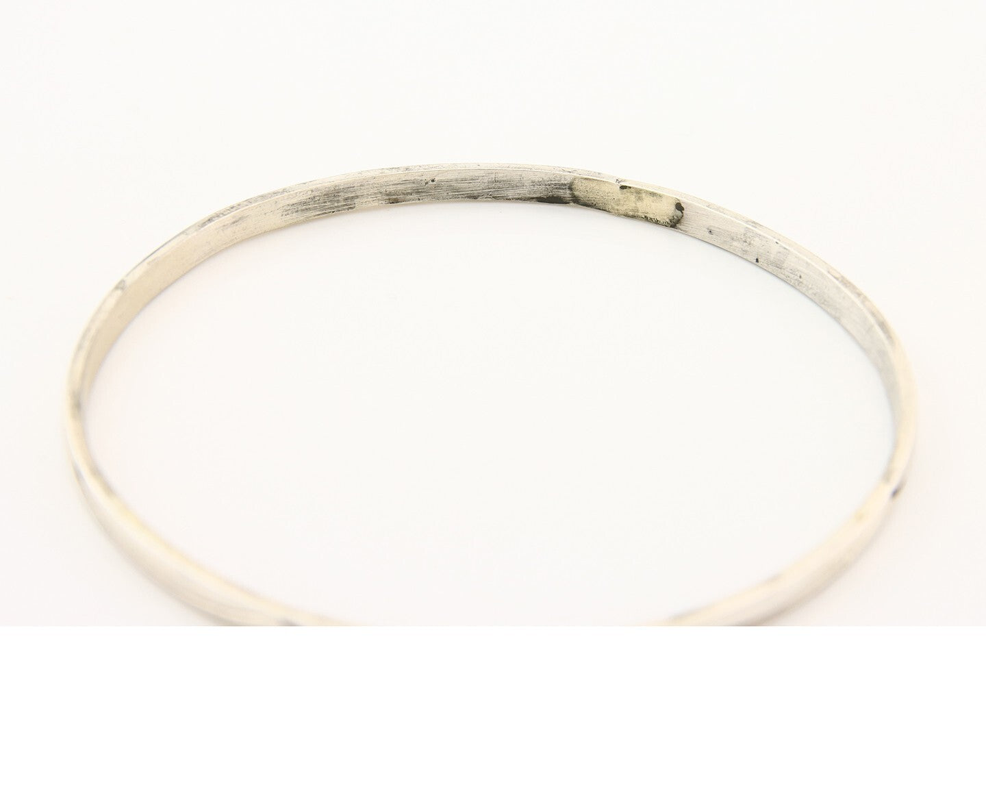 Navajo Bangle Bracelet 925 Silver Hand Stamped Twist Native American Artist C80s