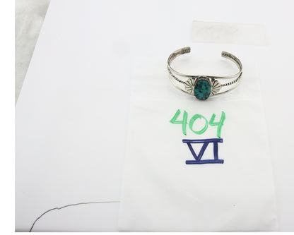 Vintage Navajo Bracelet 925 Silver Turquoise Handmade Signed L T Chee