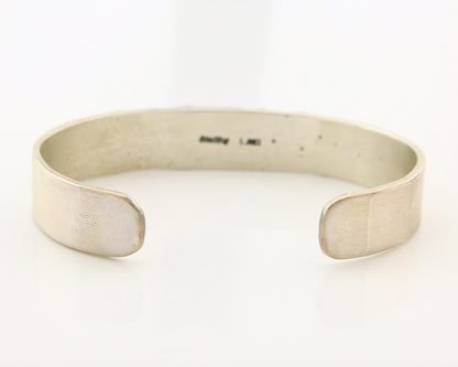 Navajo Bracelet Sterling Silver Nevada Turquoise Artist Signed C Jones