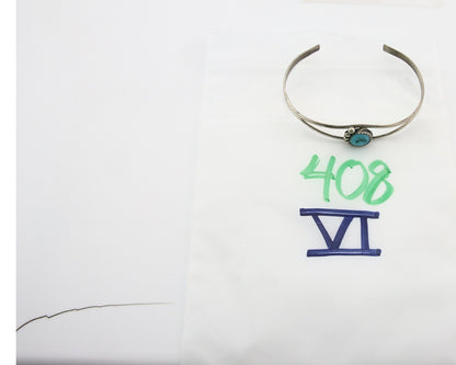 Vintage Navajo Bracelet 925 Silver Blue Turquoise Handmade Signed P