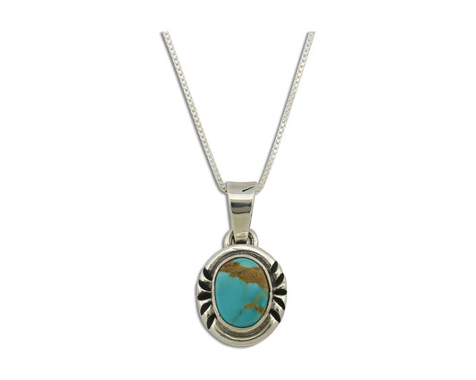 Navajo Necklace 925 Silver Arizona Turquoise Handmade Signed Gecko C.90's