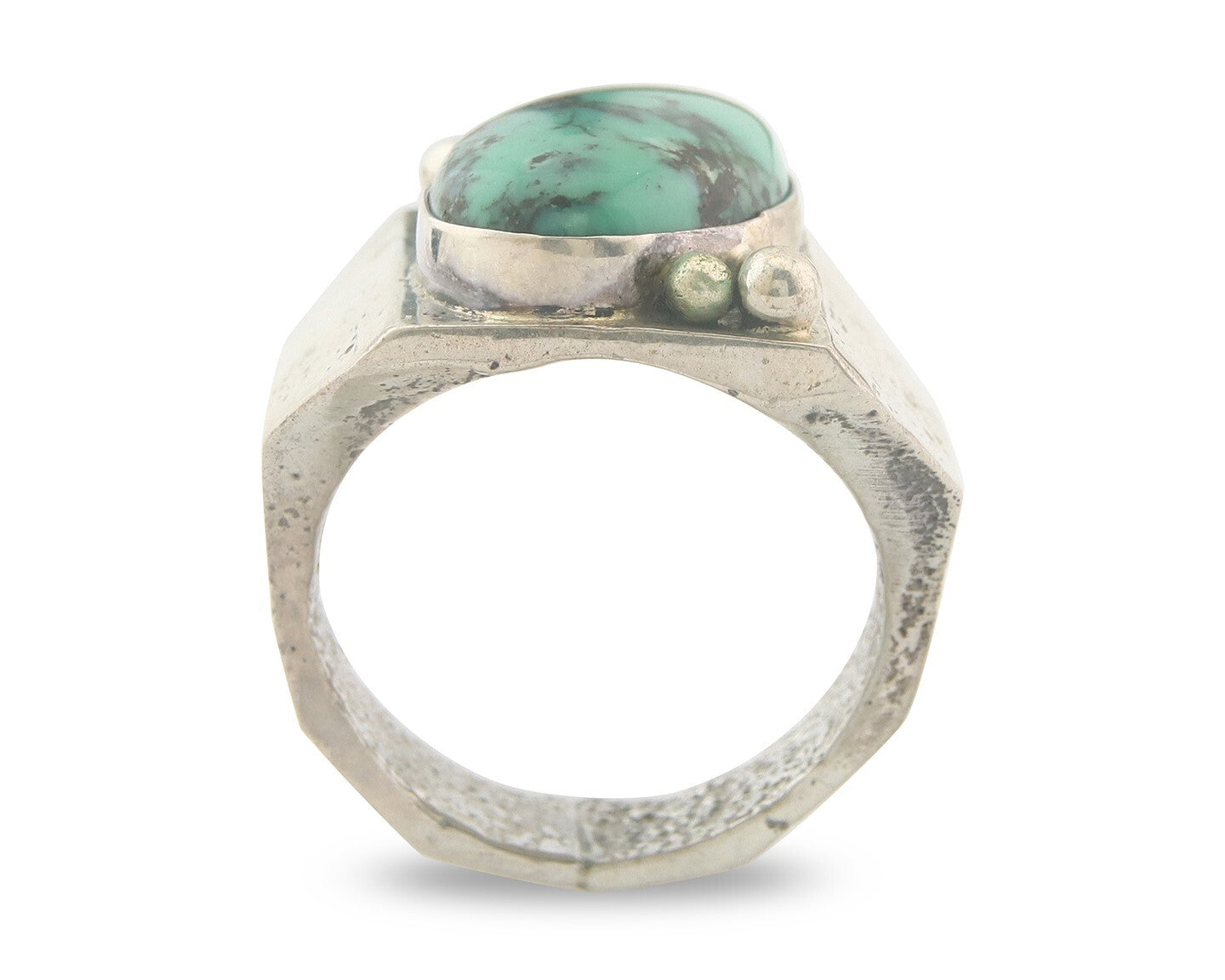 Vintage Navajo Ring 925 Sterling Authentic Turquoise Signed Sammy Begay Size 12
