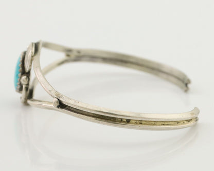 Navajo Handmade Bracelet 925 Silver Natural Blue Turquoise Native American C80's