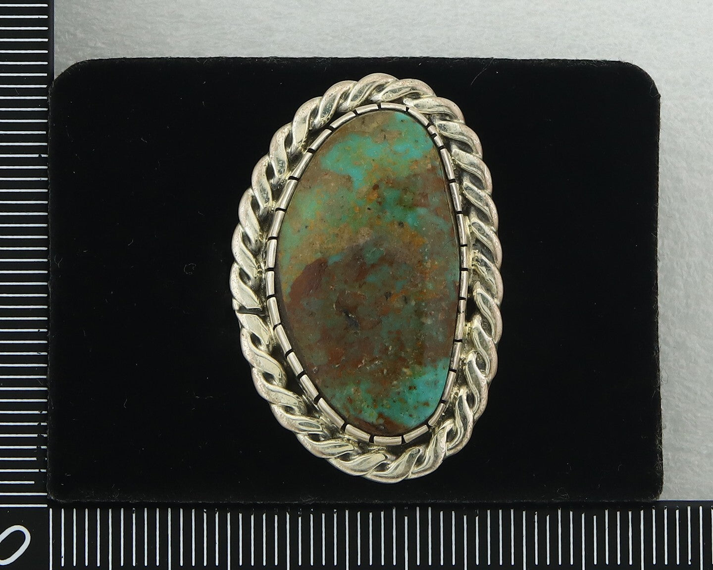 Vintage Navajo Ring 925 Sterling Silver Turquoise Handmade Size 8.25