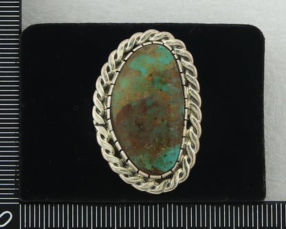 Vintage Navajo Ring 925 Sterling Silver Turquoise Handmade Size 8.25