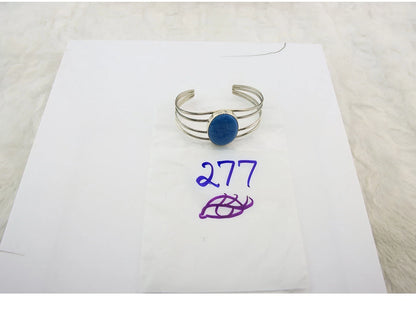 Navajo Cuff Bracelet Sterling Silver Natural Denim Lapis Vintage Handmade