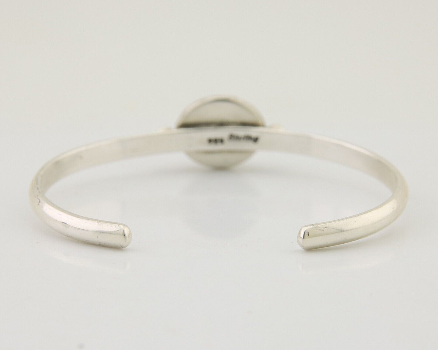 Navajo Bracelet 925 Silver Blue Turquoise Native American Artist C.80's