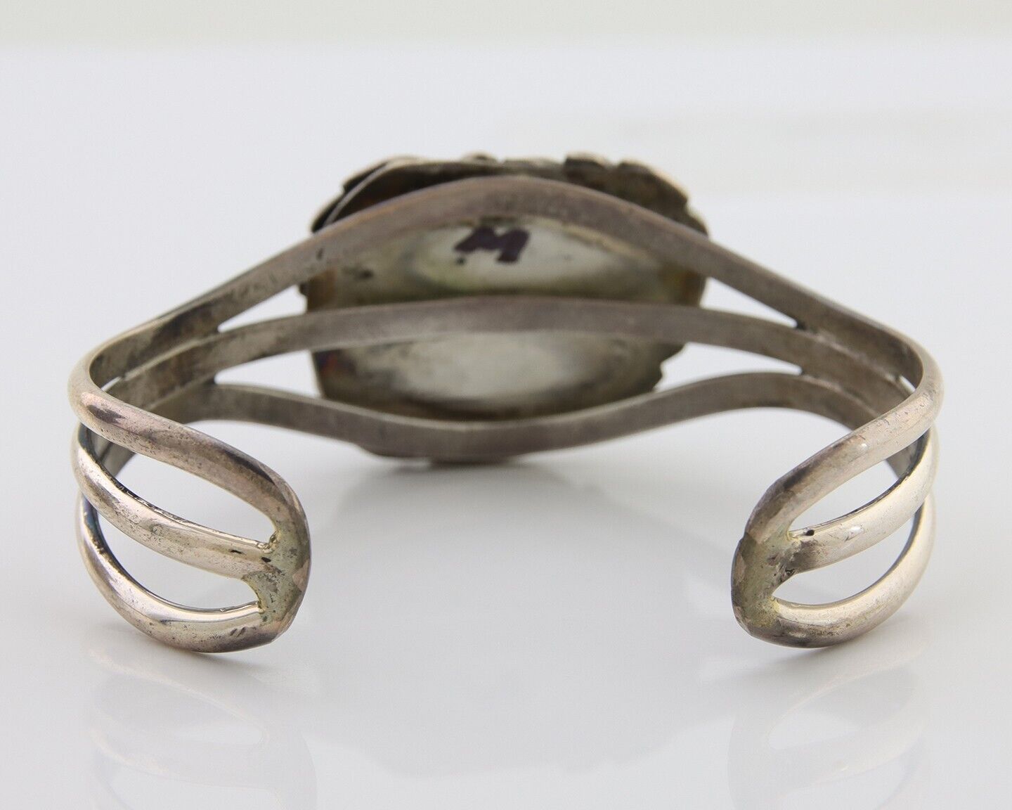 Navajo Bracelet 925 Silver Blue Turquoise Native American Artist C.80's