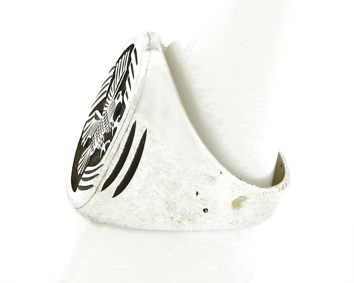 Navajo Handmade Overlay Bind .925 SOLID Sterling Silver Ring