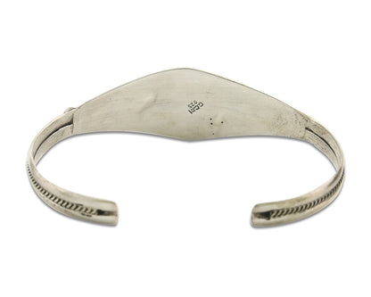 Vintage Navajo Bracelet 925 Silver Turquoise Handmade Signed GC 01 (The Turtle)