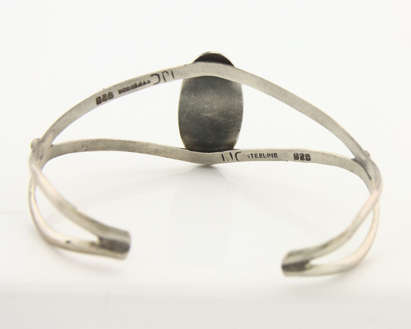 Vintage Navajo Bracelet 925 Silver Natural Malachite Handmade