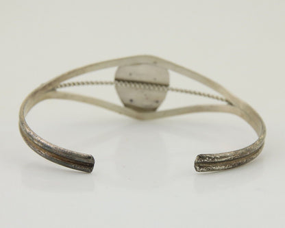 Navajo Paw Bracelet 925 Silver Blue Turquoise Native American Artist C.80's