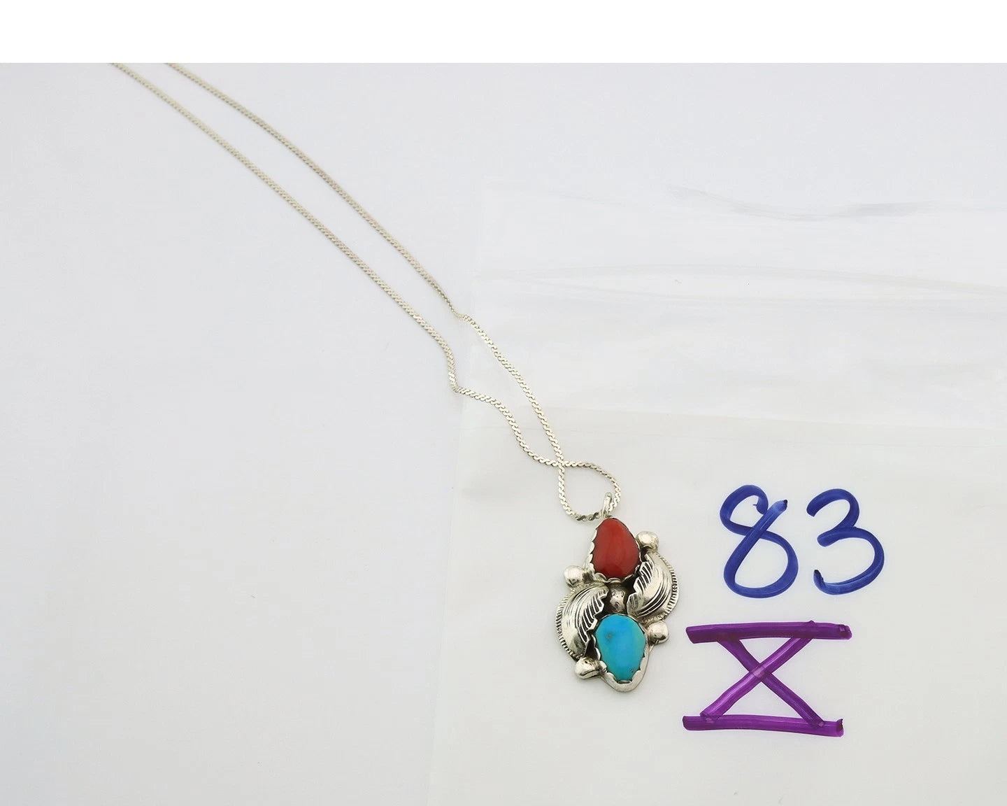 Navajo Necklace Sterling Authentic Gemstone Traditional Signed Teepee