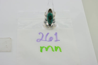 Navajo Ring 925 Silver Natural Blue Turquoise Native American Artist C.80's