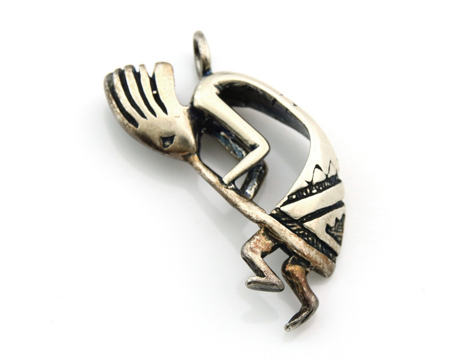 Navajo Kokopelli Pendant Sterling Silver Authentic Traditional Native American