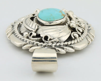 Navajo Pendant 925 Silver Blue Turquoise Native American Artist C.80's