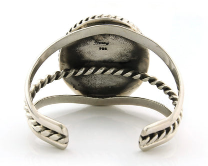 Navajo Cuff Bracelet Sterling Silver Black Onyx Handmade Vintage